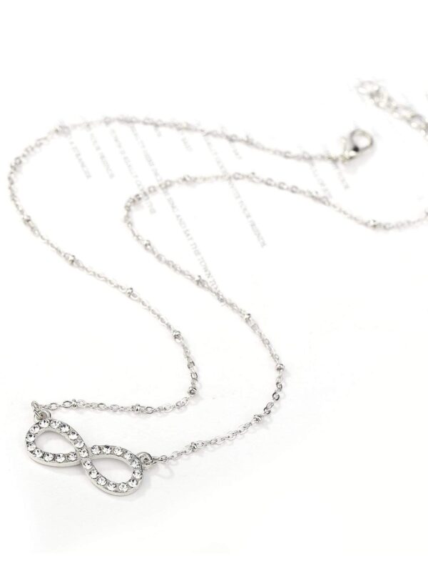 Celeste Clothing Rhinestone Infinity Necklace