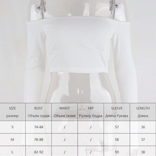 Kinky Cloth White / S Ribbed Off Shoulder Crop Top