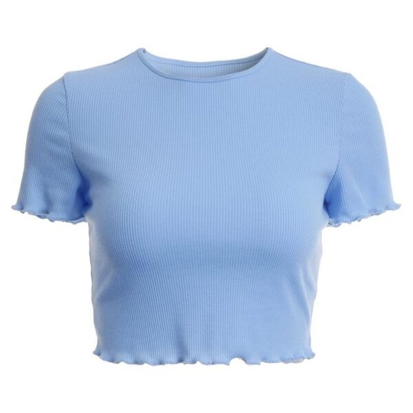 Kinky Cloth 0 Ribbed Plain Crop Top