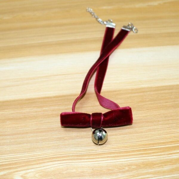 Kinky Cloth 200000162 Ribbon Bell Pendant Velvet Choker