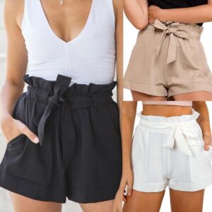 Kinky Cloth Shorts Ribbon Tie Boho Shorts