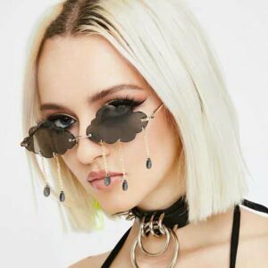 Kinky Cloth 33902 Rimless Clouds Tassel Sunglasses