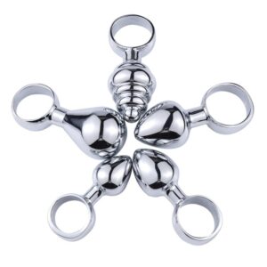 Kinky Cloth Ring Shaped Metal Anal Plug