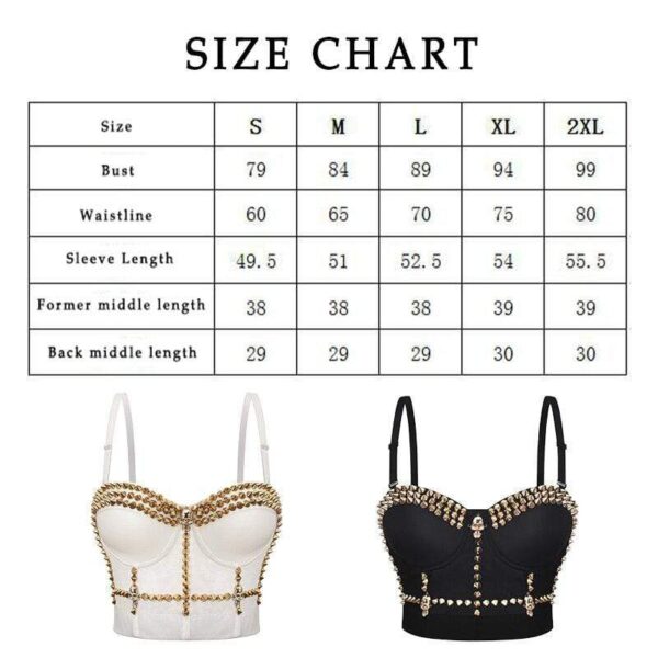 Kinky Cloth Rivet Bra Corset