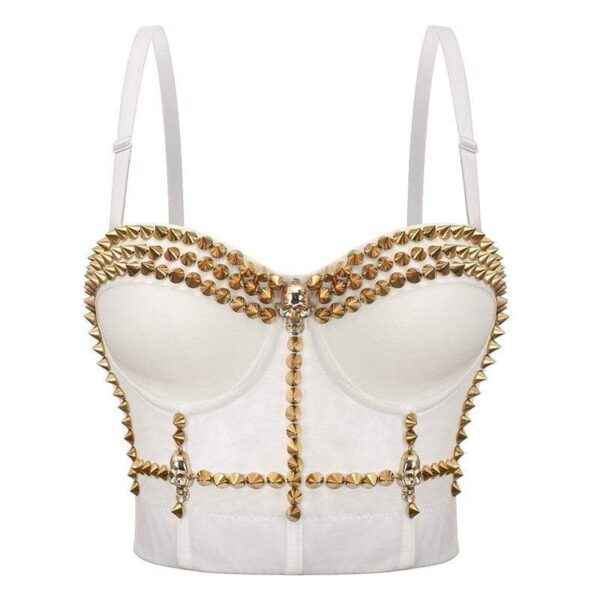 Kinky Cloth Rivet Bra Corset