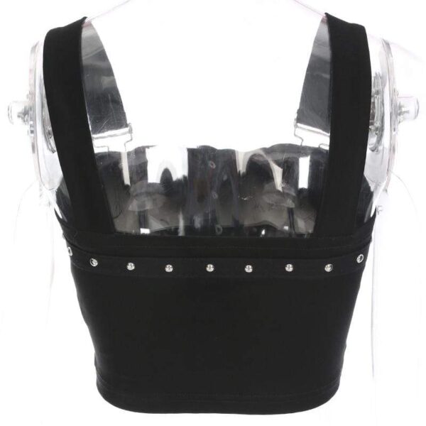 Kinky Cloth 200000790 Rivet Metal Button Strappy Crop Top