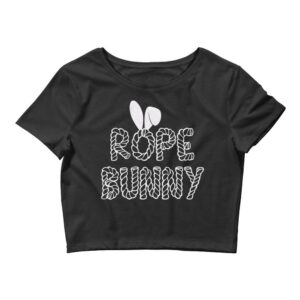 Kinky Cloth Black / XS/SM Rope Bunny White Cropped Top