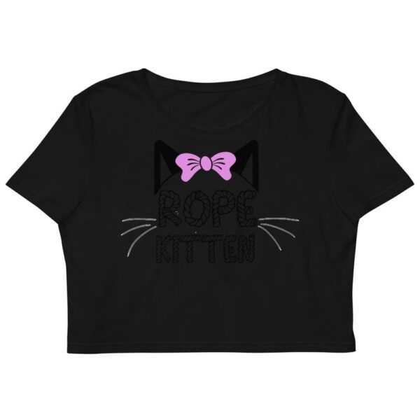 Kinky Cloth XS Rope Kitten pink bow Organic Crop Top