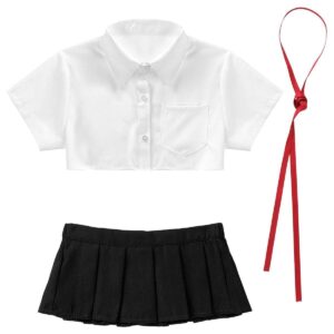 School Girl Super Crop Top Uniform | Buy Online | Kinky Cloth