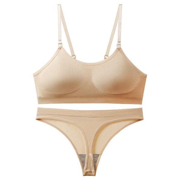 Kinky Cloth Beige / M(40-70KG) / CN Seamless Bralette and Thong Set