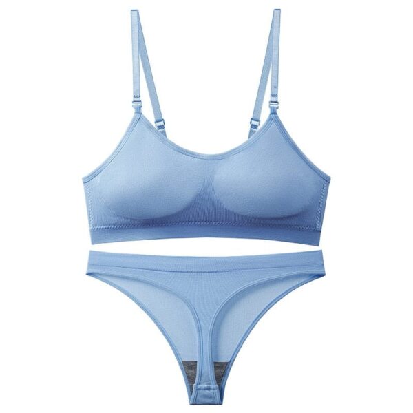 Kinky Cloth Light Blue / M(40-70KG) Seamless Bralette and Thong Set