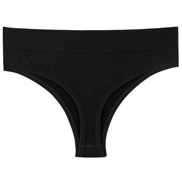 Kinky Cloth Black / M Seamless Sports Fitness Thong Panties