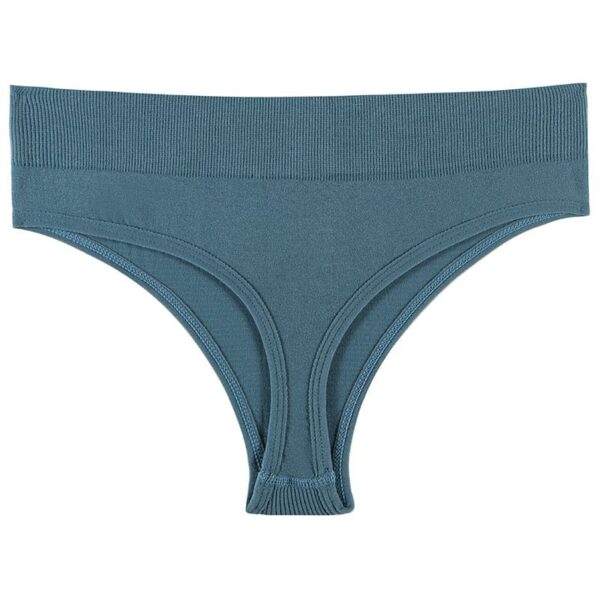 Kinky Cloth Blue / M Seamless Sports Fitness Thong Panties