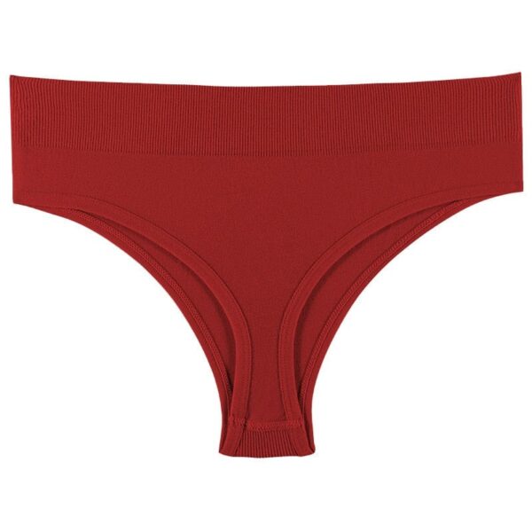 Kinky Cloth Red / M Seamless Sports Fitness Thong Panties