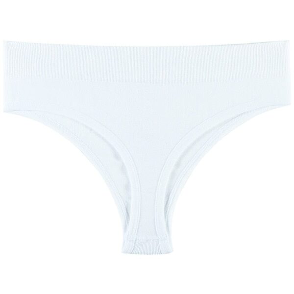 Kinky Cloth White / M Seamless Sports Fitness Thong Panties