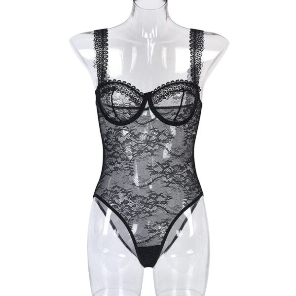 Kinky Cloth Black / S See Through Lace Bodysuit