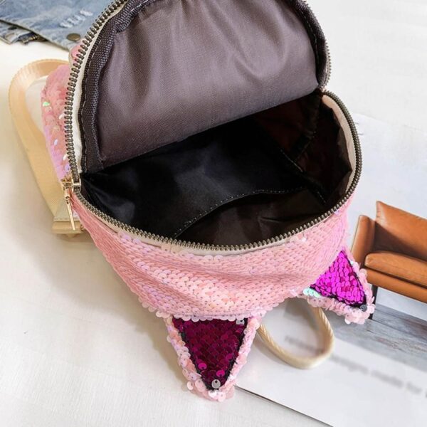 Kinky Cloth Bags & Wallets Sequin Kitten Ears Backpack