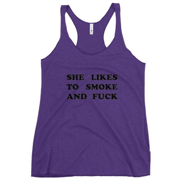 Kinky Cloth Purple Rush / XS She Likes To Smoke And Fuck Black  Tank Top