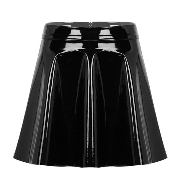 Kinky Cloth 349 Shinny Metallic Mini Skater Skirt