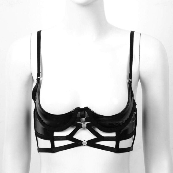 Kinky Cloth 31201 Shinny Quarter Cup Strappy Underwired Bra