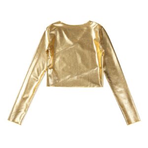 Kinky Cloth Shiny Cross Wrap Crop Top