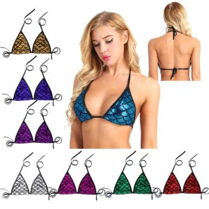 Kinky Cloth Shiny Fish Scale Bra