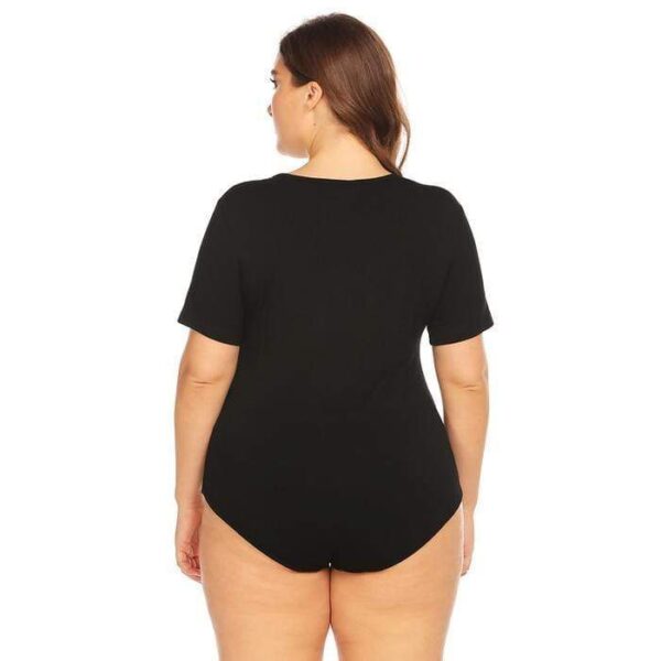 Kinky Cloth Black / XL / China Short Sleeve Cotton Bodysuit