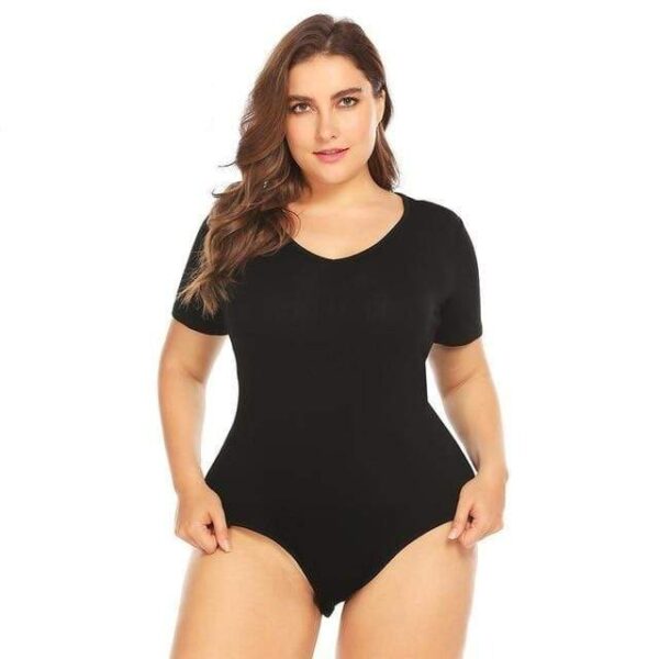 Kinky Cloth Black / XL Short Sleeve Cotton Bodysuit