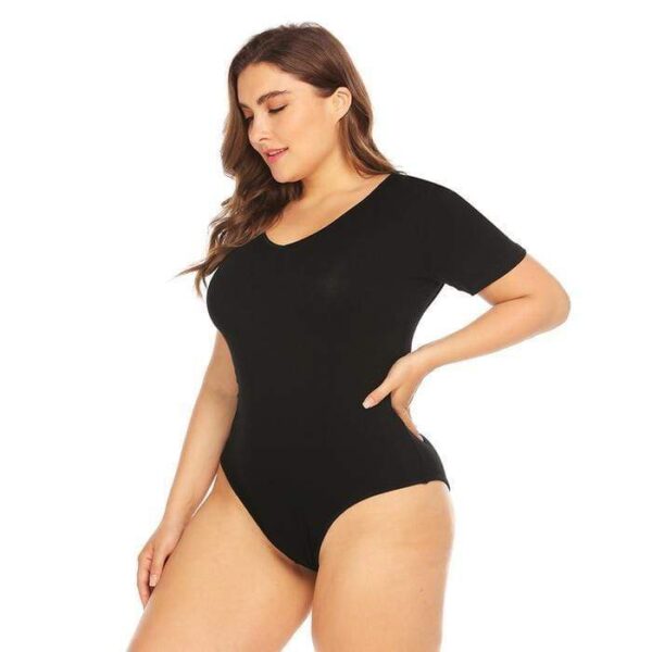 Kinky Cloth Black / XL Short Sleeve Cotton Bodysuit