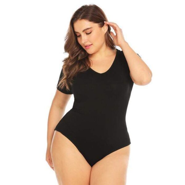 Kinky Cloth Black / XL Short Sleeve Cotton Bodysuit