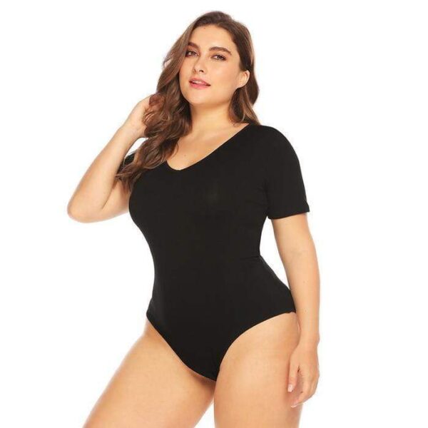 Kinky Cloth Black / XL Short Sleeve Cotton Bodysuit