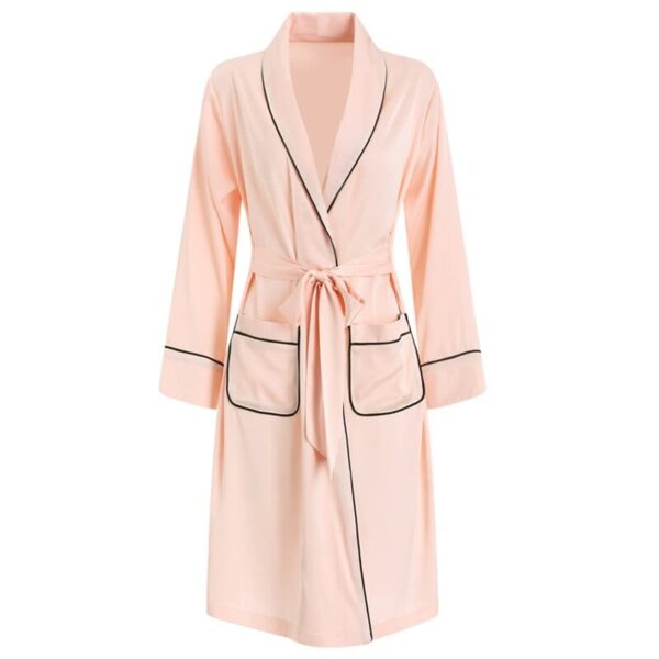 Kinky Cloth Silky Satin Sleepwear Robe