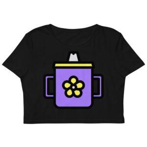 Kinky Cloth XS Sippy Cup Purple Organic Crop Top