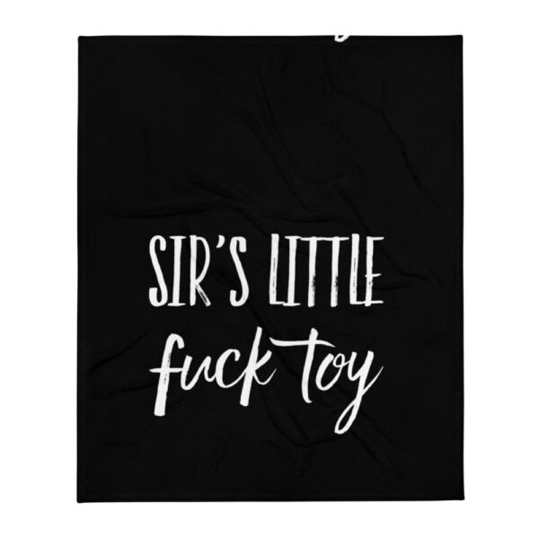 Kinky Cloth Sir's Little Fuck Toy White  Throw Blanket