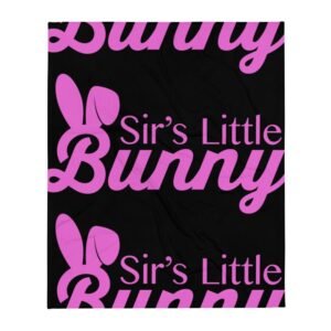 Kinky Cloth Sirs Little Bunny pink Throw Blanket