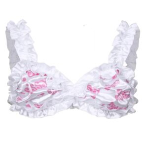 Kinky Cloth Sissy Frilly Ruffled Straps Bra