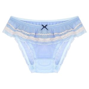 Kinky Cloth Blue / M Sissy Ruffle Trim Briefs