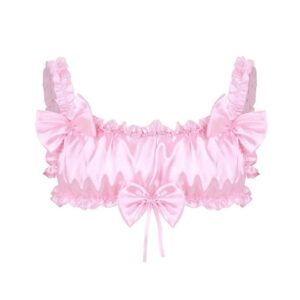 Kinky Cloth Sissy Satin Ruffled Bra