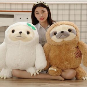 Kinky Cloth stuffed animal 50cm white Sloth Stuffie