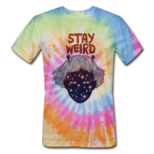 SPOD Unisex Tie Dye T-Shirt rainbow / S Stay Weird Star Child Unisex Tie Dye T-Shirt