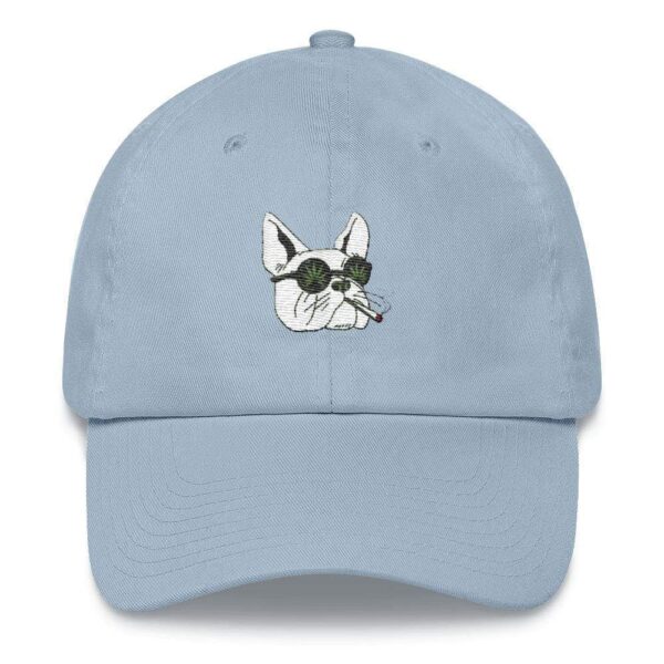 Kinky Cloth Hats Light Blue Stoner Pug Dad hat