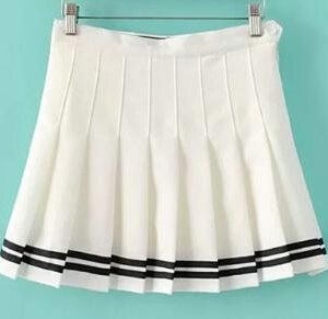 Kinky Cloth skirt XS / Black Striped Pleated Skirt