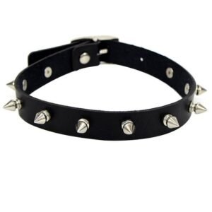 Kinky Cloth 200000162 Studded Rivet Leather Choker