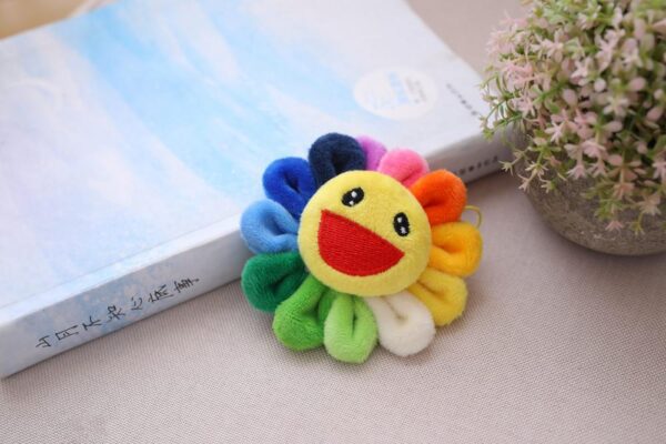 Kinky Cloth 200001421 Rainbow-Yellow / 8-10cm Sunflower Face Plushie Keychain