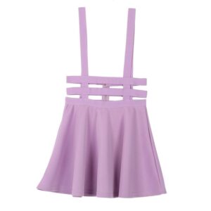 Kinky Cloth Skirt Suspender Mini Skirt