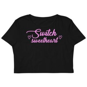 Kinky Cloth XS Switch Sweetheart Pink Organic Crop Top