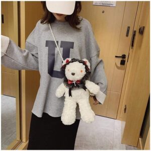 Kinky Cloth 100002856 White Teddy Bear Plush Bag