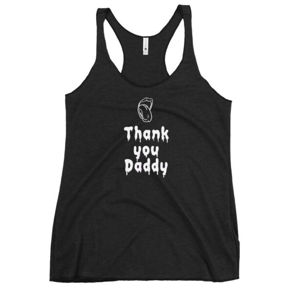 Kinky Cloth Vintage Black / XS Thank You Daddy White Tank Top