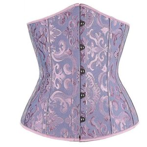 Kinky Cloth 200001885 Baby Blue / 4XL Underbust Jacquard Floral Corset