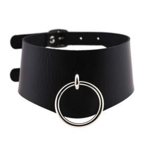 Kinky Cloth Black Vampire Slave Collar